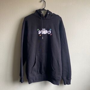 Black vudo hoodie w/ embroidery ,